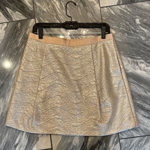 Tory Burch Shimmering Gold Mini Skirt